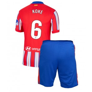 Atletico Madrid Koke #6 Dětské Domácí dres komplet 2024-25 Krátký Rukáv (+ trenýrky)